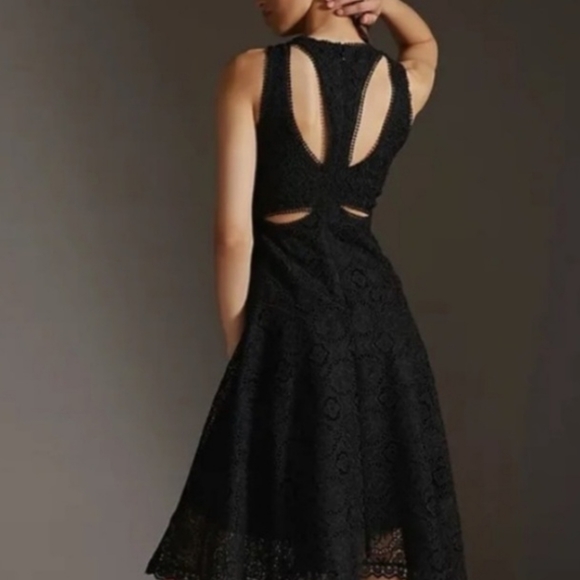 NWT ANTHROPOLOGIE BLACK DRESS Lace.NEW WITH TAGS - Picture 2 of 15